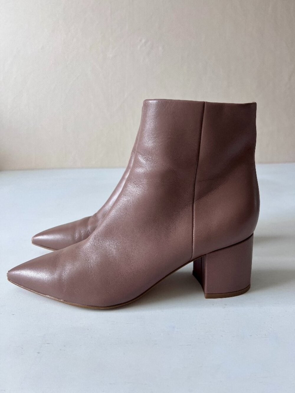 Marc Fisher LTD Jarli Leather Pointy Ankle Bootie - Size 8.5M